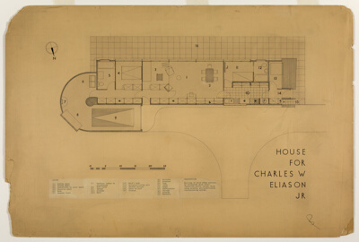 Charles W. Eliason, Jr. House, Chicago, Illinois, Floor Plan