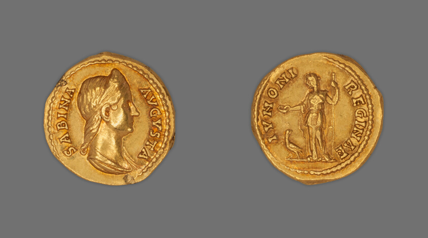 Aureus (Coin) Portraying Empress Sabina