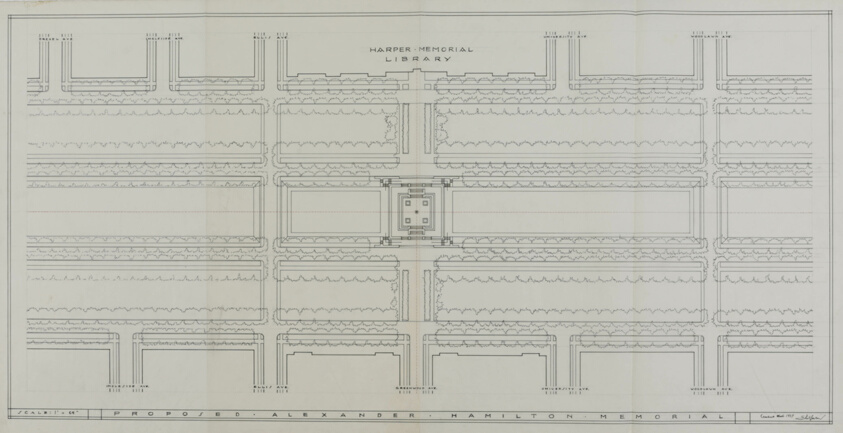 Alexander Hamilton Memorial, Chicago, Illinois, Plot Plan