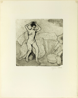 Catherine Prepares the Bath and Louise, Nude, Fixes her Hair