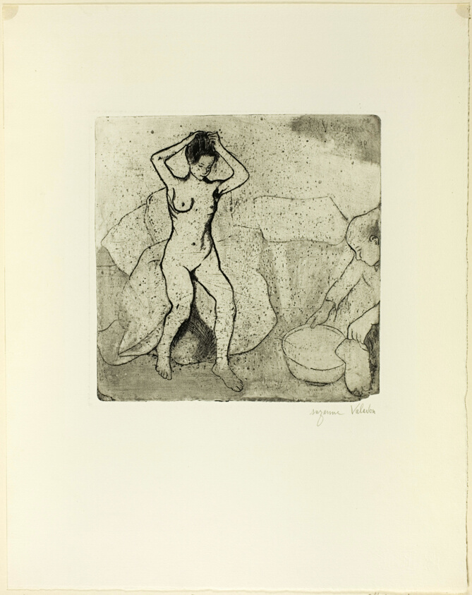 Catherine Prepares the Bath and Louise, Nude, Fixes her Hair