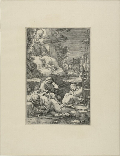 The Agony in the Garden, plate two from The Passion of Christ