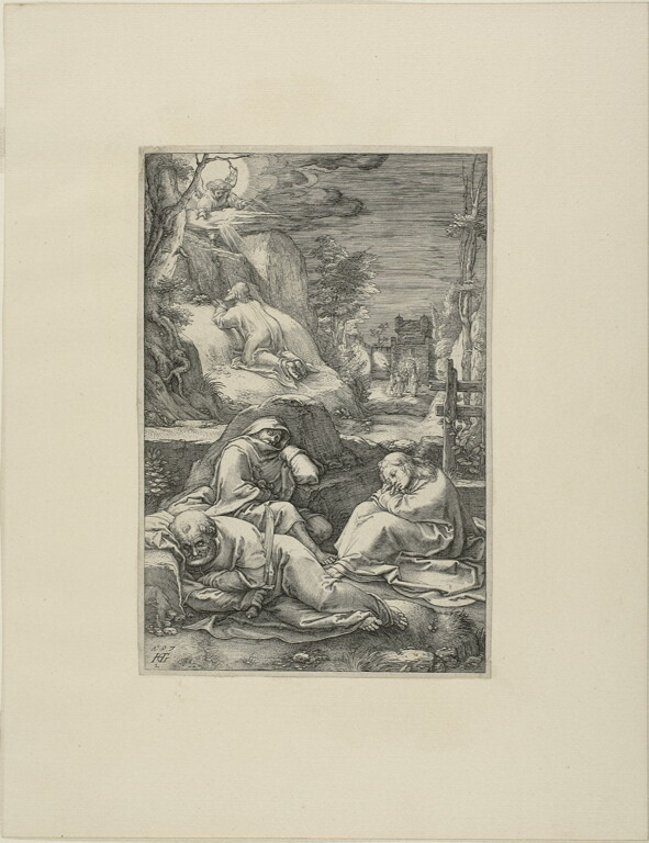 The Agony in the Garden, plate two from The Passion of Christ