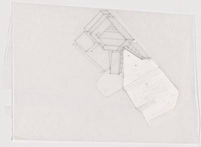 La Tallera Siqueiros, Cuernavaca, Mexico, Initial Axonometry, Sketch