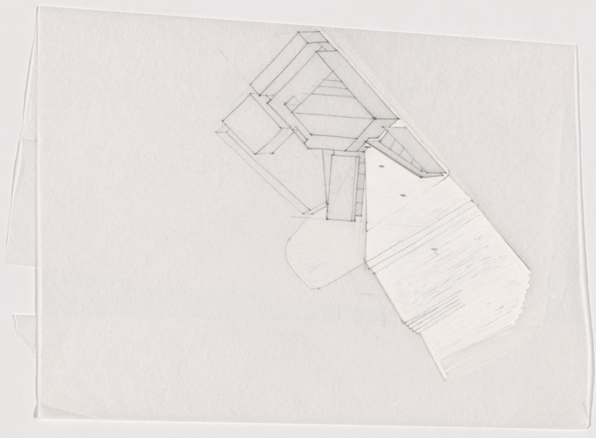 La Tallera Siqueiros, Cuernavaca, Mexico, Initial Axonometry, Sketch