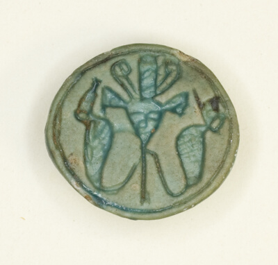 Cowroid: Hathor Sistrum Flanked by Uraei