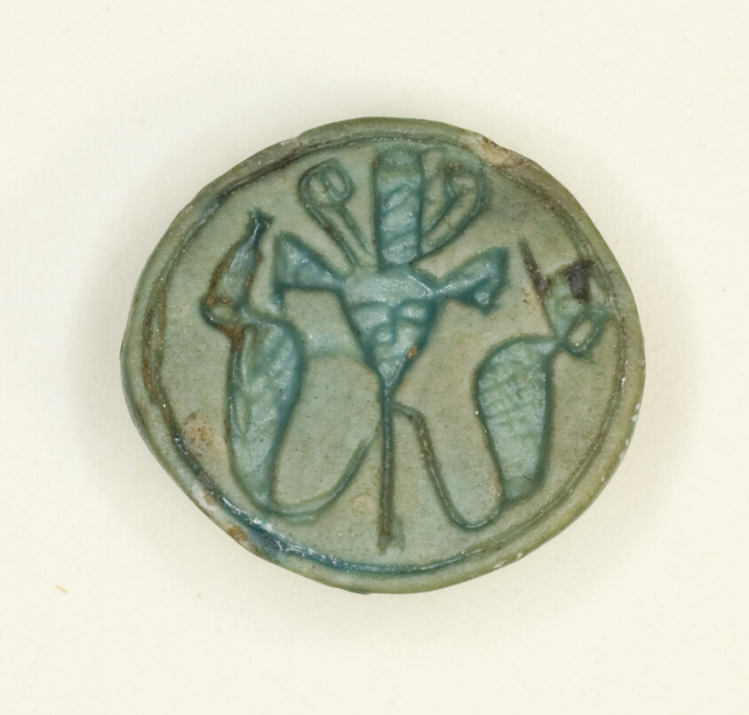Cowroid: Hathor Sistrum Flanked by Uraei