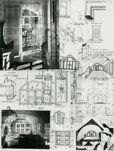 Laurence O. Booth House, Chicken Coop, Lake Bluff, Illinois, Presentation Collage