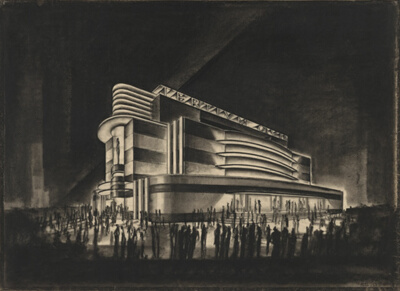 Ziegfield Fashion Theatre, "Tertium Quid," Chicago, Illinois, Presentation Drawing
