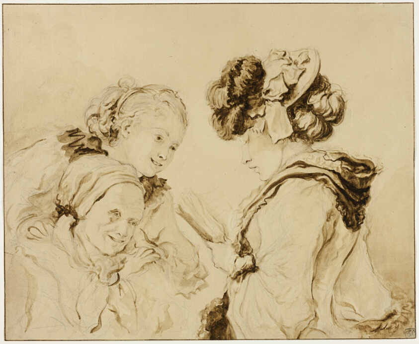 Margaruerite Gerard Reading to Her Mother and Rosalie Fragonard