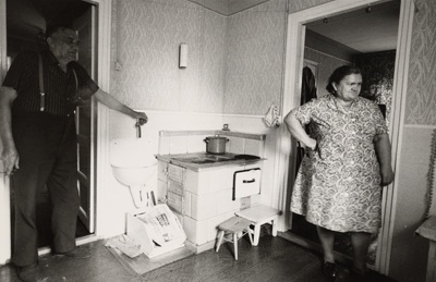 Wife in Kitchen with Hand on Hip, Katowice, Poland