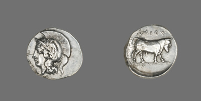 Didrachm (Coin) Depicting the Goddess Athena