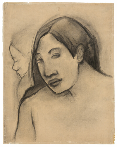 Heads of Tahitian Women, Frontal and Profile Views
