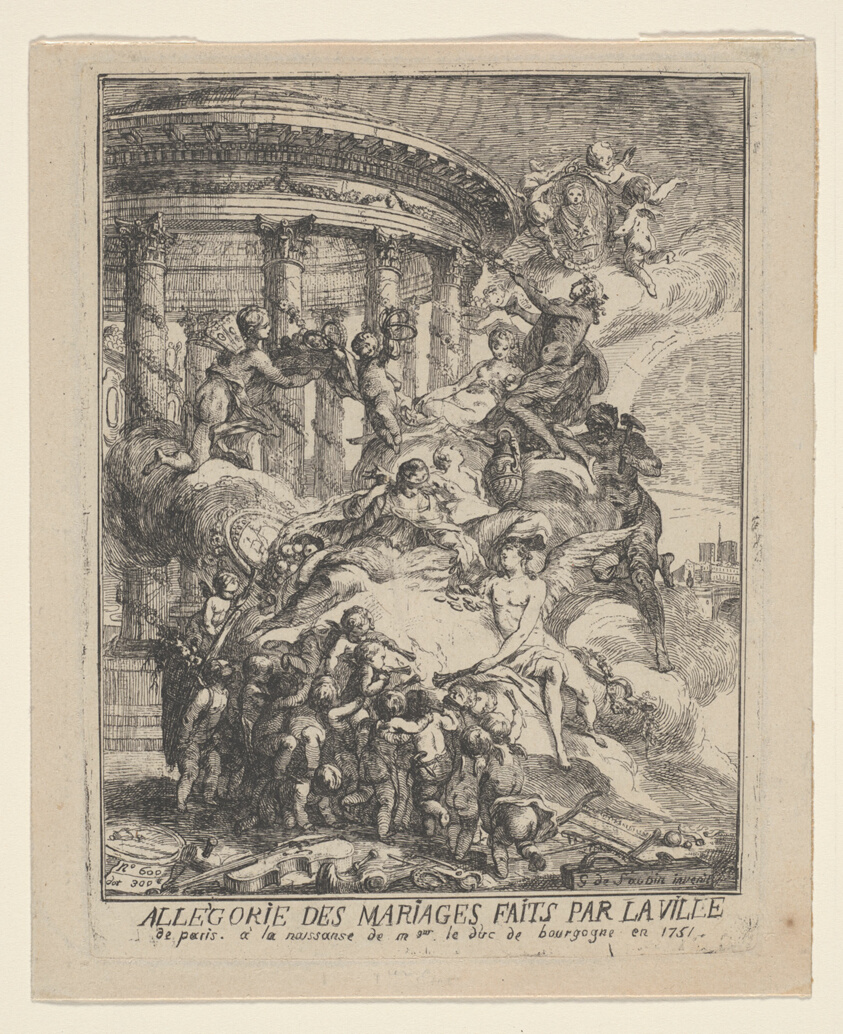 Allegorie des Mariages Faits par la Ville de Paris a la Naissance du Duc de Bourgogne