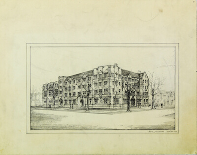 Young Men's Christian Association, Kenosha, Wisconsin, Presentation Drawing