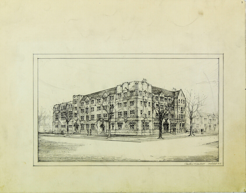 Young Men's Christian Association, Kenosha, Wisconsin, Presentation Drawing