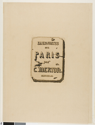 Title Page to Eaux-Fortes sur Paris