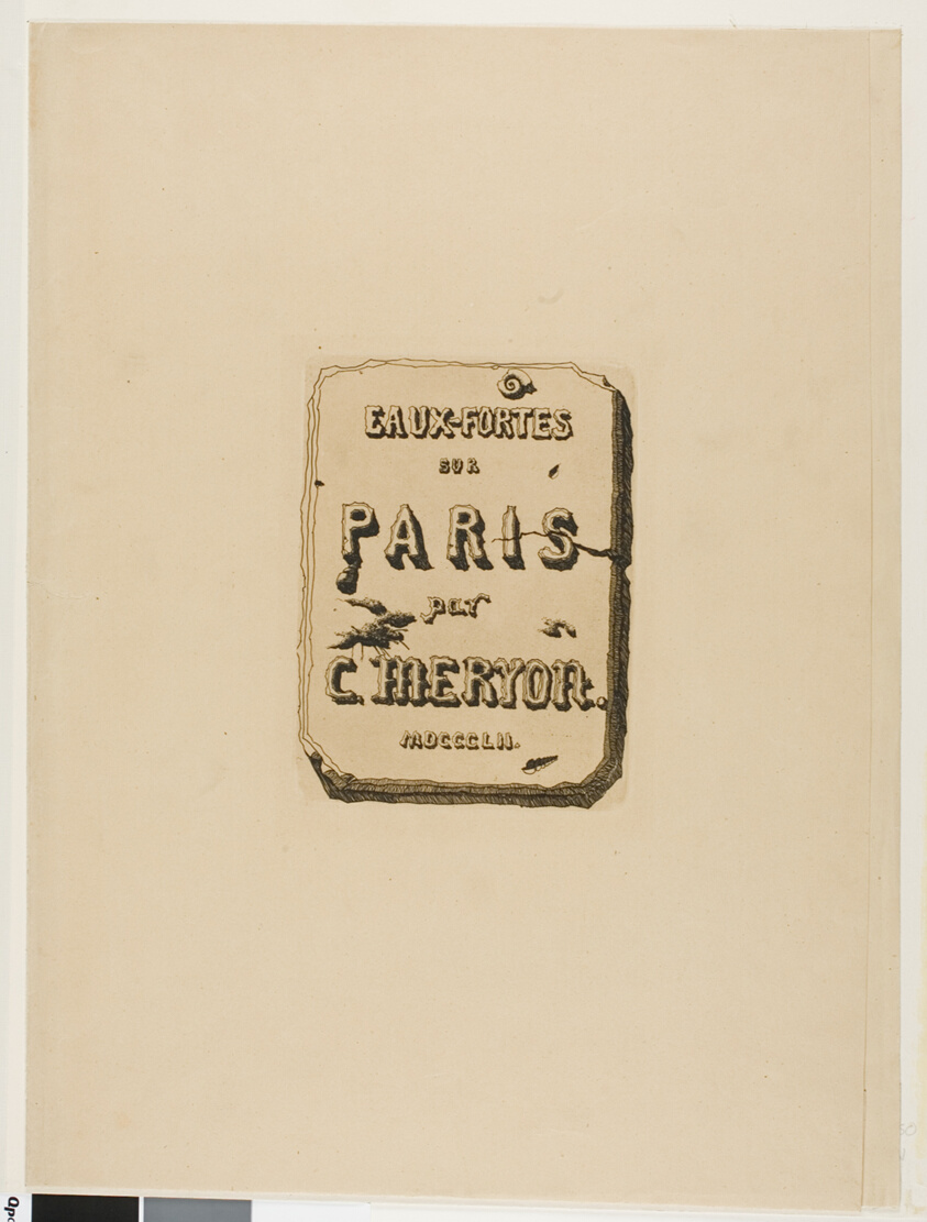 Title Page to Eaux-Fortes sur Paris