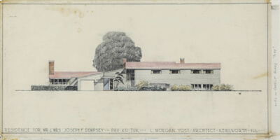 Mr. and Mrs. Joseph F. Dempsey House, Pan–Ko–Tuk, Oshkosh, Wisconsin, Elevation