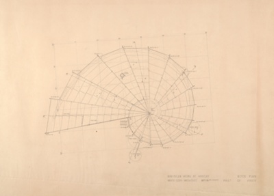 Gene and Nancy Bavinger House, Roof Plan, Norman, Oklahoma, Working Drawing