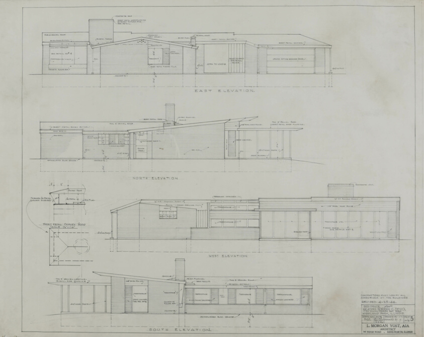 Norman C. Deno House, Highland Park, Illinois, Schemes