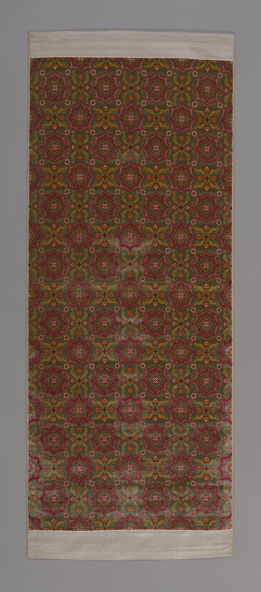 Length of voided velvet with Eight-pointed Star, Lotuses, and Carnations