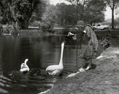 Paris, The Actress Jacquie Monier in the Bois de Boulogne
