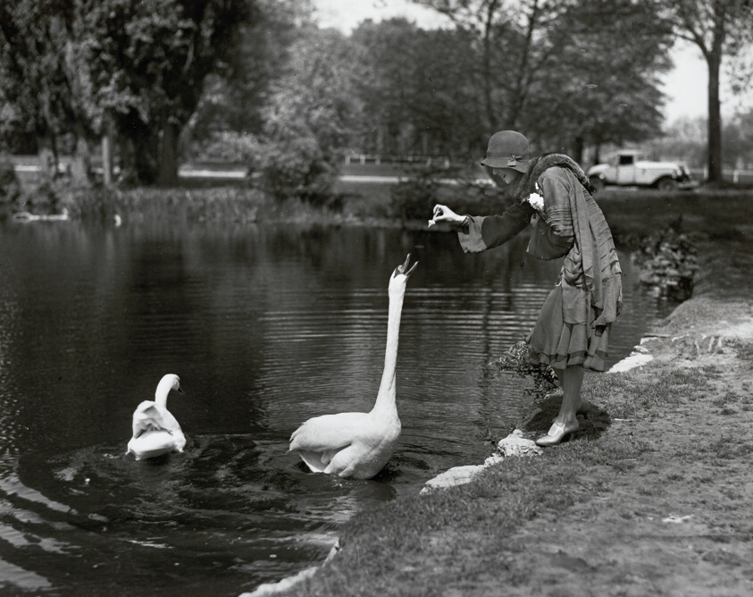 Paris, The Actress Jacquie Monier in the Bois de Boulogne