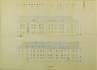 Apartment Building, Volkswohnhausanlage der Gemeinde, Vienna, Austria, Elevations