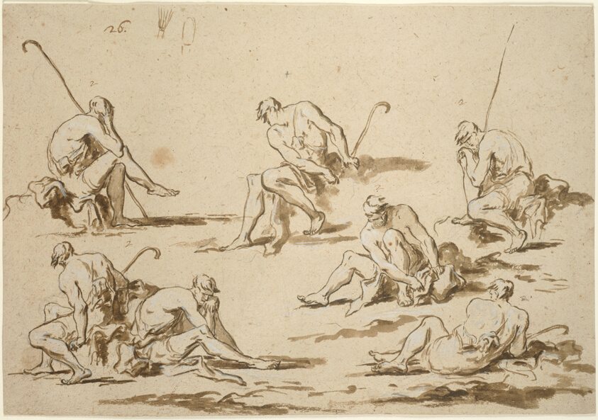 Study Sheet with Seated Figures