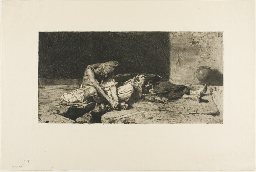 Arab Watching the Body of His Friend
