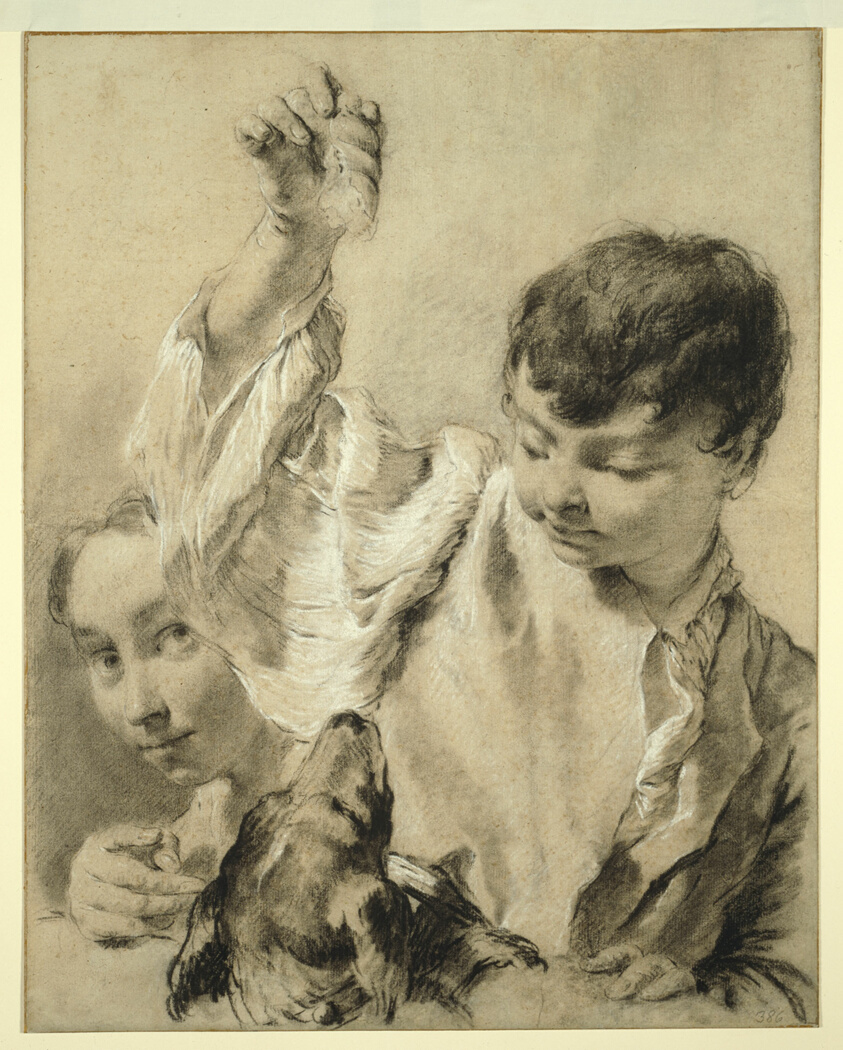 Giacomo Feeding a Dog