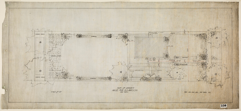 Vernon S. Watson House, Oak Park, Illinois, Garden Plan
