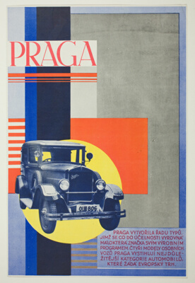 Praga automobile advertisement