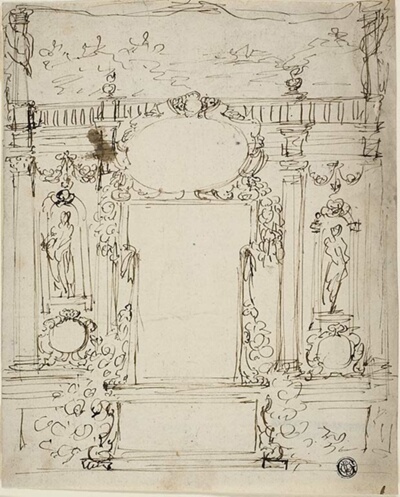 Mirror with Cartouche