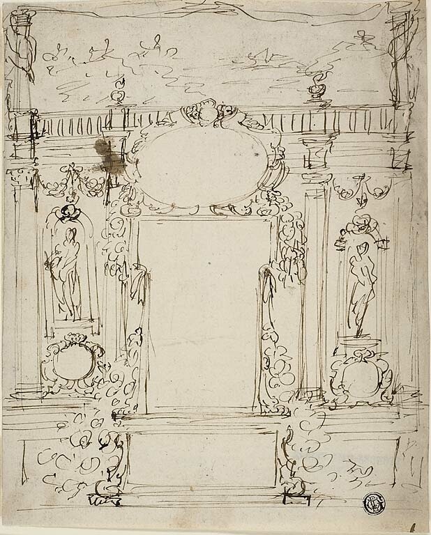 Mirror with Cartouche