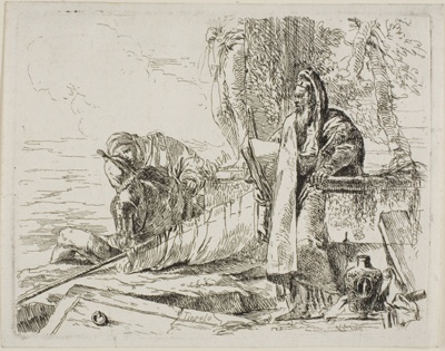 Standing Philosopher and Two Other Figures, from Capricci