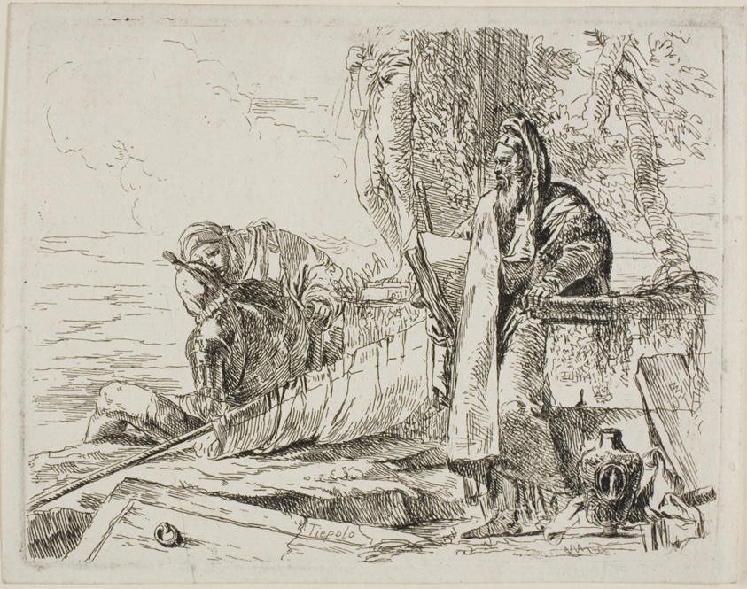 Standing Philosopher and Two Other Figures, from Capricci