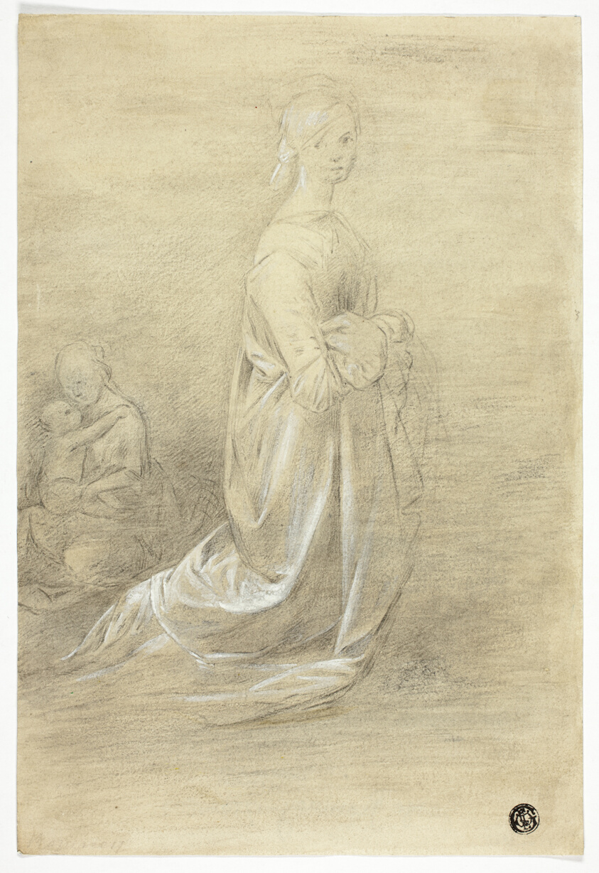Kneeling Woman, Seated Mother and Child