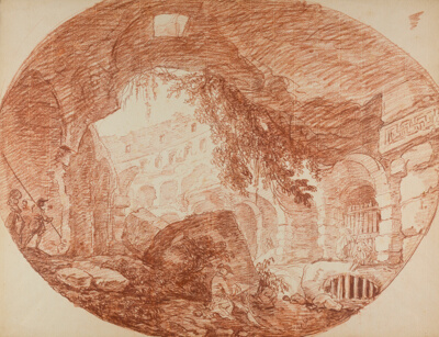 An Artist Seated in the Ruins of the Colosseum