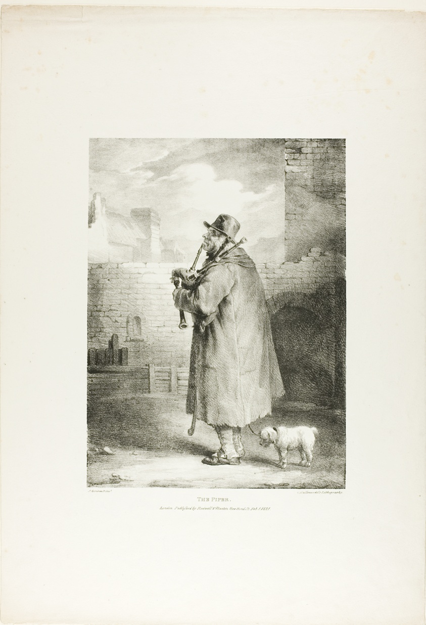 The Piper, plate one from Various Subjects Drawn from Life on Stone