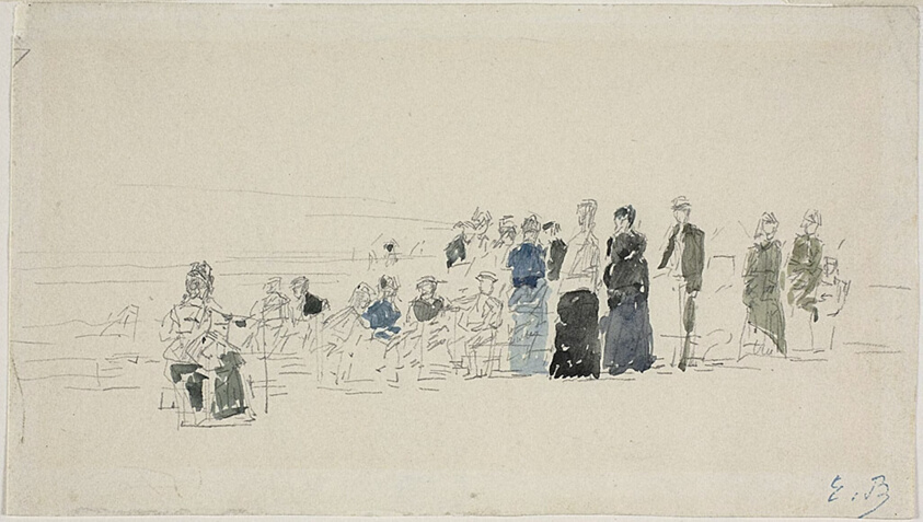 Petticoats on the Beach (recto); Breton Women on the Beach (verso)
