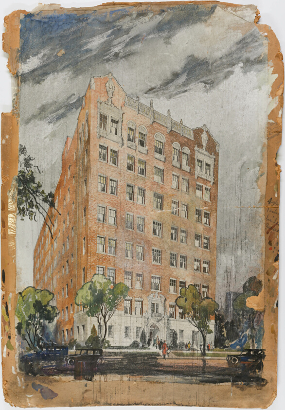 Winona Street, Apartment Building, Chicago, Illinois, Perspective Rendering