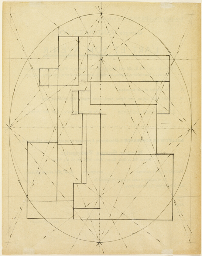 Left Side (Proper) Elevation Study for "Interrelation of Volumes from the Ellipsoid" 