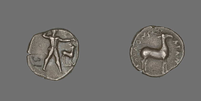 Stater (Coin) Depicting Caulos and Deer