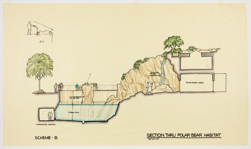Lincoln Park Zoological Society Polar Bear Habitat, Chicago, Illinois, Section