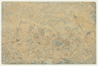 Exasperated Soldiers Exchanging Blows