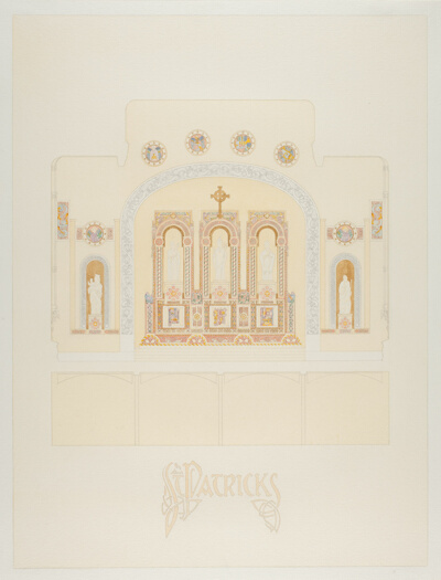 Saint Patrick's Church Renovation, Chicago, Illinois, Interior Altar Elevation