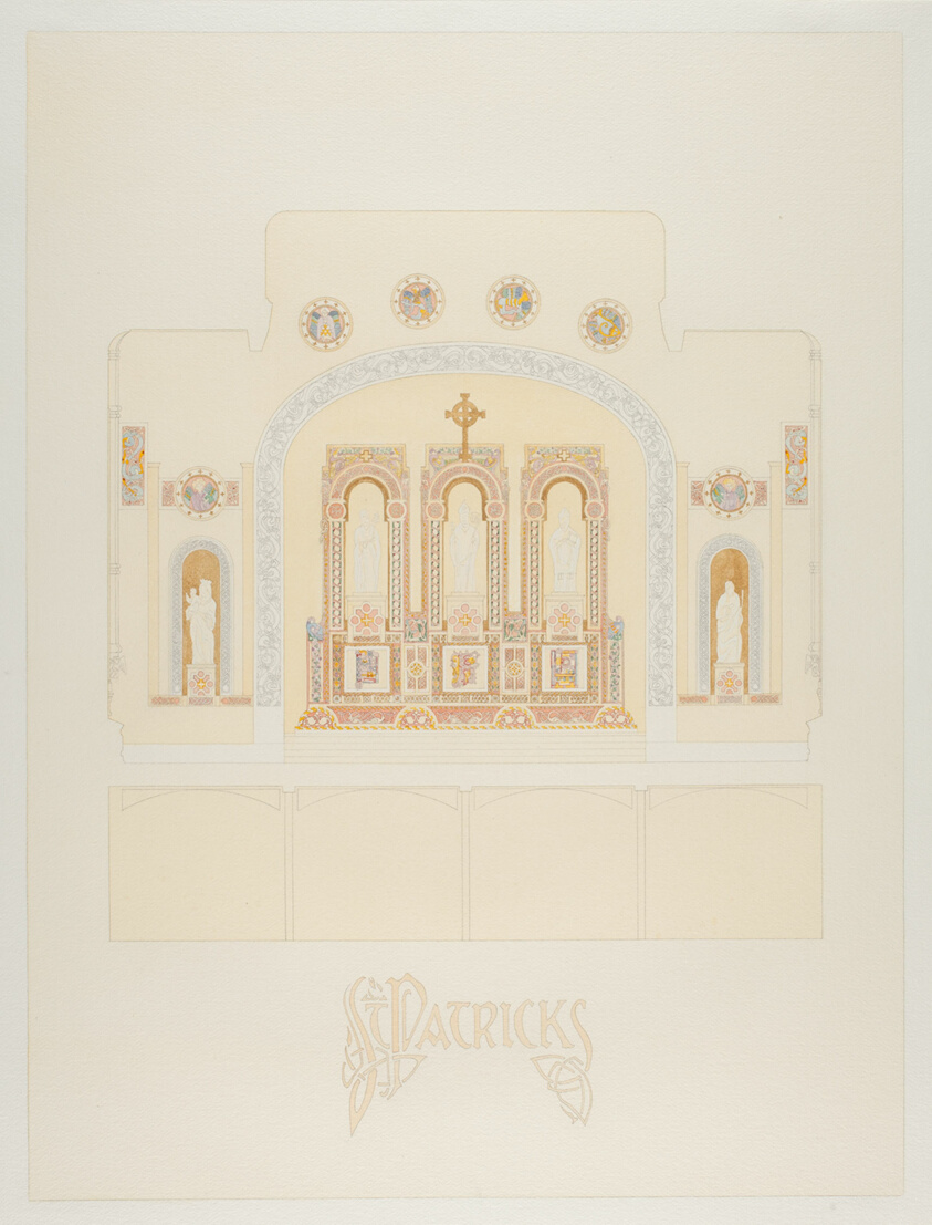 Saint Patrick's Church Renovation, Chicago, Illinois, Interior Altar Elevation