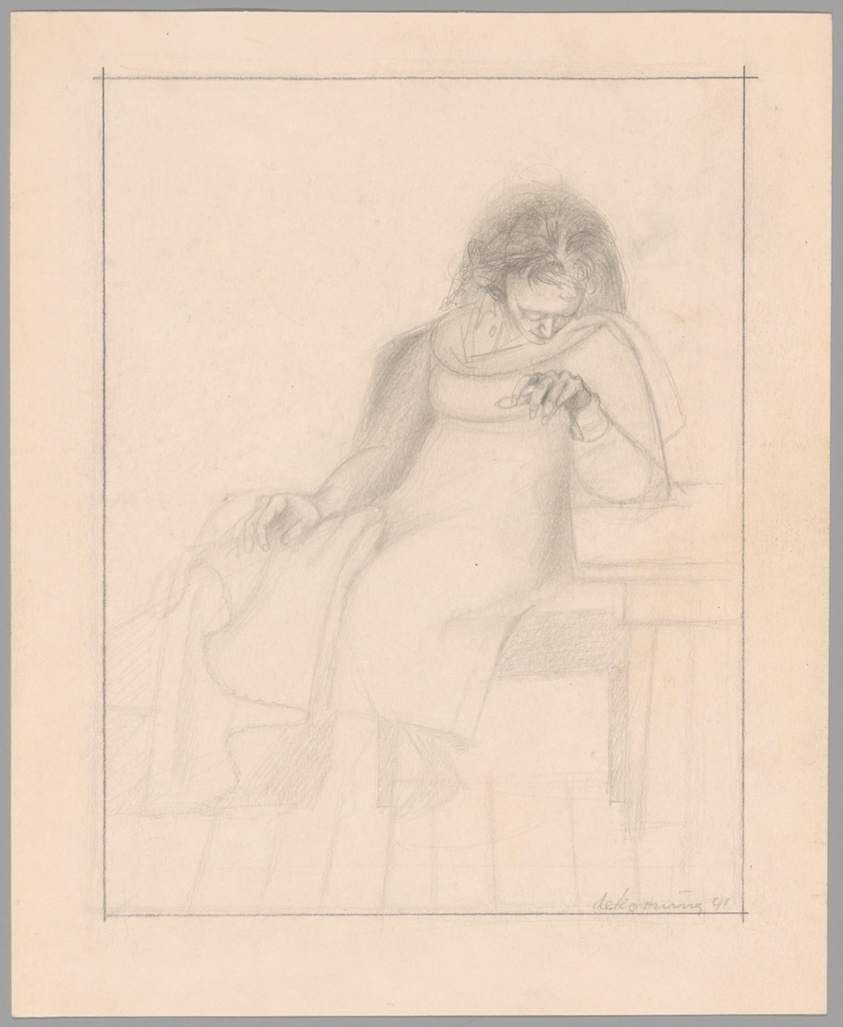 Untitled (Seated Woman with Elbow on Table)